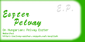 eszter pelvay business card